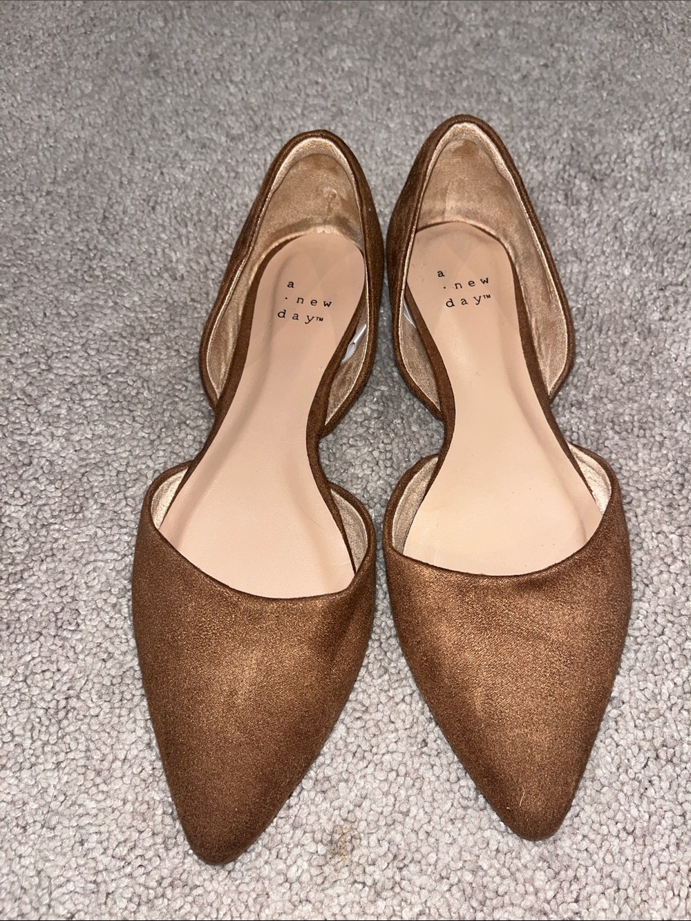 a new day Bronze Pointed-Toe D'Orsay Flats
